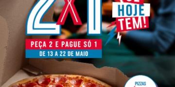 Domino's vende duas pizzas pelo preço de uma durante 10 dias