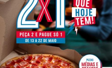 Domino's vende duas pizzas pelo preço de uma durante 10 dias