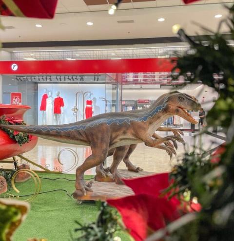 Últimos dias do Bosque de Natal T-Rex Park do Shopping D